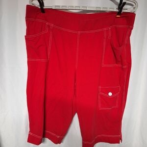 Holiday Editions Vibrant Red Women's Cargo Shorts
